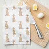 Vizsla Geschirrtuch (Viertel Falte)