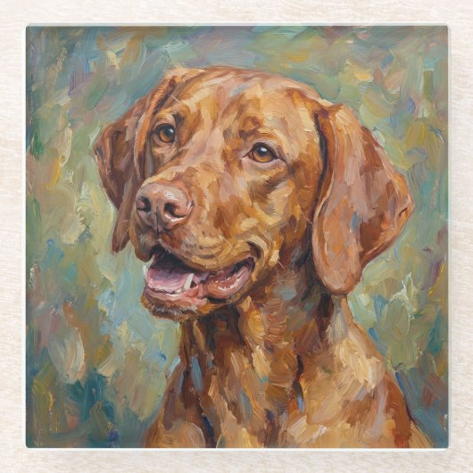 Vizsla Glass Coasters for Dog Lovers Glasuntersetzer (Vorderseite)