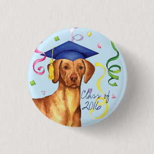 Vizsla Graduate Button