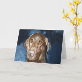 Vizsla Gruß-Karte mit zusammenpassender Karte (Gelbe Blume)