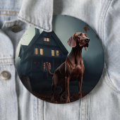 Vizsla Halloween Beängstigend Button (Beispiel)