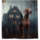 Vizsla Halloween Beängstigend Duschvorhang (Vorderseite)