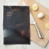 Vizsla Halloween Beängstigend Geschirrtuch (Viertel Falte)