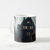 Vizsla Halloween Beängstigend Kaffeetasse (Vorderseite Links)