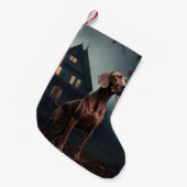 Vizsla Halloween Beängstigend Kleiner Weihnachtsstrumpf (Vorderansicht (hängend))