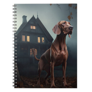 Vizsla Halloween Beängstigend Notizblock
