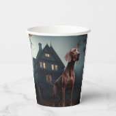 Vizsla Halloween Beängstigend Pappbecher (Rückseite)