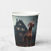 Vizsla Halloween Beängstigend Pappbecher (Vorderseite)