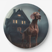 Vizsla Halloween Beängstigend Pappteller (Vorderseite)