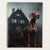 Vizsla Halloween Beängstigend Planer (Vorderseite)