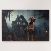Vizsla Halloween Beängstigend Puzzle (Horizontal)