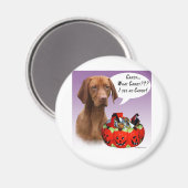 Vizsla Halloween Candy Magnet (Vorderseite/Rückseite)