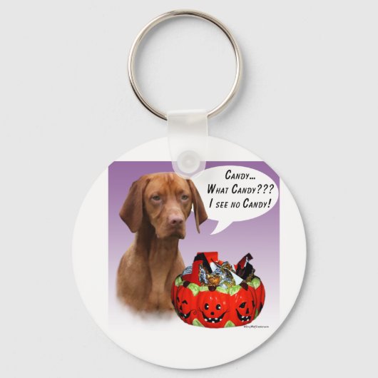 Vizsla Halloween Candy Schlüsselanhänger (Vorderseite)