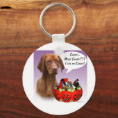 Vizsla Halloween Candy Schlüsselanhänger (Vorderseite)
