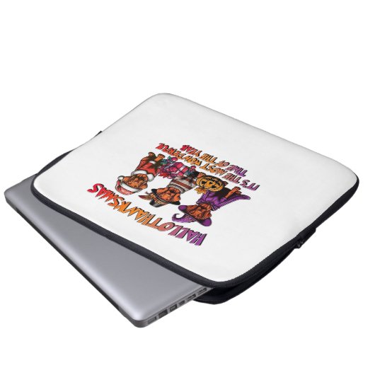 Vizsla Halloween Erntedank Weihnachts Classic T- Laptopschutzhülle (Vorne Knopf)