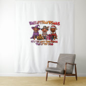 Vizsla Halloween Erntedank Weihnachts Classic T- Wandteppich (Beispiel)