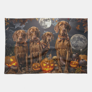 Vizsla Halloween Gruselig Geschirrtuch