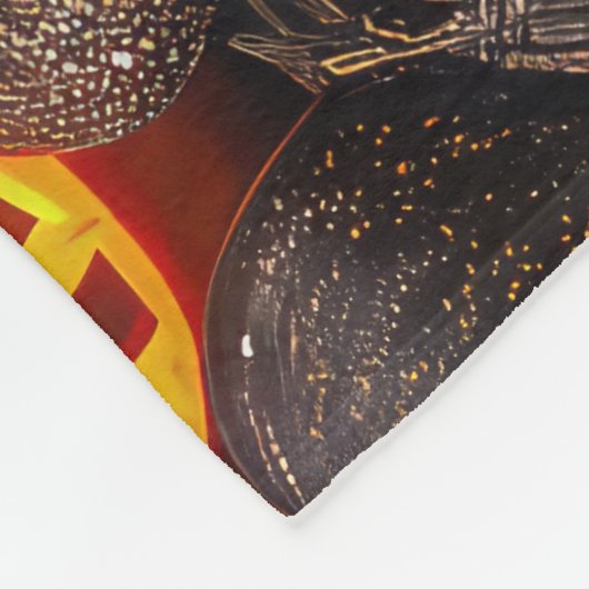 Vizsla Halloween Spooky Fleecedecke (Ecke)