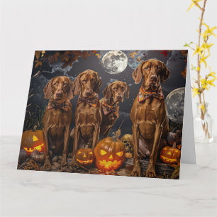 Vizsla Halloween Spooky Karte
