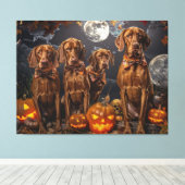 Vizsla Halloween Spooky Leinwanddruck (Insitu (Holzboden))