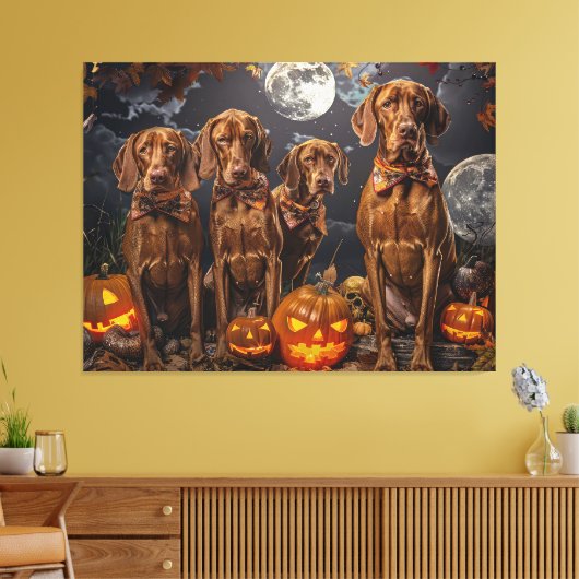 Vizsla Halloween Spooky Leinwanddruck (Insitu (Wohnzimmer))