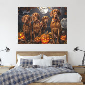 Vizsla Halloween Spooky Leinwanddruck (Insitu (Schlafzimmer))