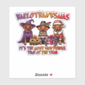 Vizsla Halloween Thanksgiving Christmas Classic T- Aufkleber (Blatt)