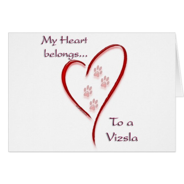 Vizsla Heart Belongs (Vorderseite (Horizontal))