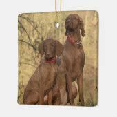 Vizsla Hound Dogs Keramikornament (Links)