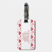 Vizsla Hund Liebe mit rotem und rosafarbenem Herzm Gepäckanhänger (Rückseite vertikal)