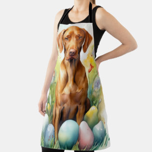 Vizsla-Hund mit Ostereiern Feiertag  Schürze