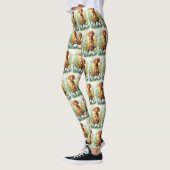 Vizsla Hund mit Ostereiern Urlaub Leggings (Links)