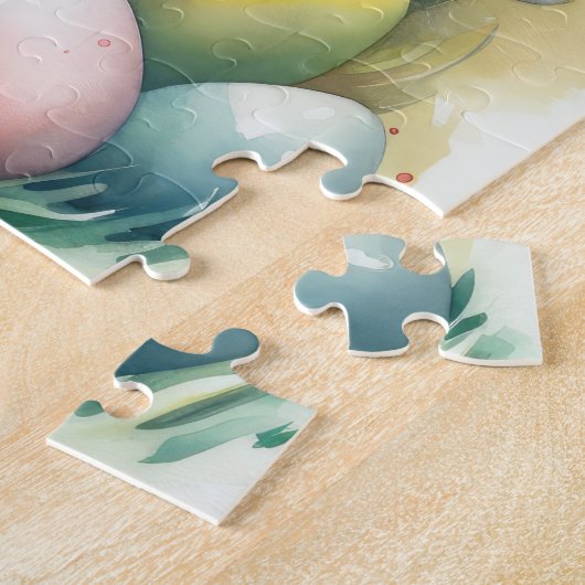 Vizsla Hund mit Ostereiern Urlaub Puzzle (Seite)