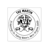 Vizsla Hund Rücksendeadresse Gummistempel (Prägung)