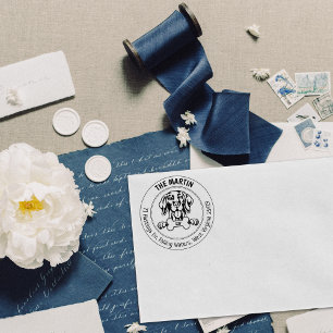 Vizsla Hund Rücksendeadresse Gummistempel