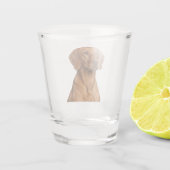 Vizsla-Hund Schnapsglas (Rückseite)