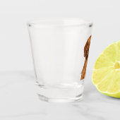 Vizsla-Hund Schnapsglas (Links)