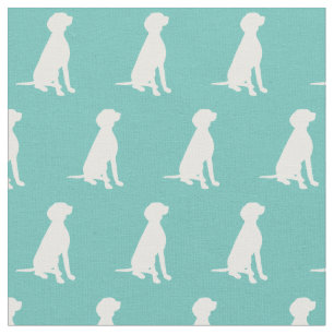 Vizsla Hund Silhouette Haustier Aquamarin Stoff