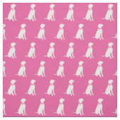 Vizsla Hund Silhouette Pet Pink Stoff (Muster)