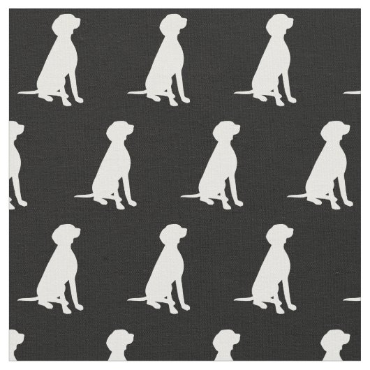 Vizsla Hund Silhouette Stoff (Nahaufnahme)