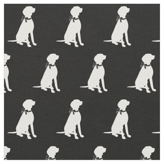 Vizsla Hund Silhouette Stoff (Nahaufnahme)