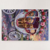 Vizsla Hund Valentinstag Puzzle (Horizontal)