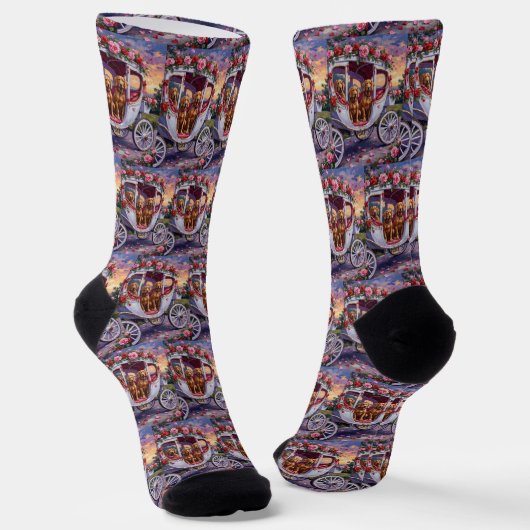 Vizsla Hund Valentinstag Socken (Gewinkelt)