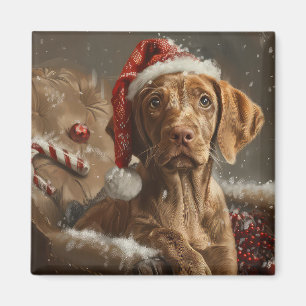 Vizsla-Hund Weihnachtsfestlich  Magnet