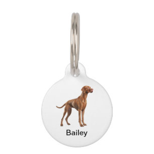 Vizsla-Hunde-Rasse Monogramm-Hunde-ID-Anhänger Haustiermarke