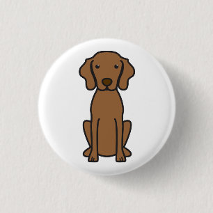 Vizsla HundeCartoon Button