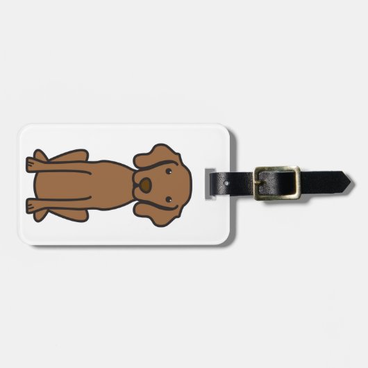 Vizsla HundeCartoon Gepäckanhänger (Vorderseite horizontal)