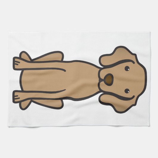 Vizsla HundeCartoon Geschirrtuch (Horizontal)