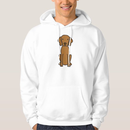 Vizsla HundeCartoon Hoodie (Vorderseite)