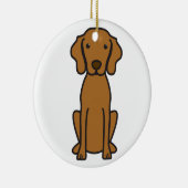 Vizsla HundeCartoon Keramikornament (Rechts)
